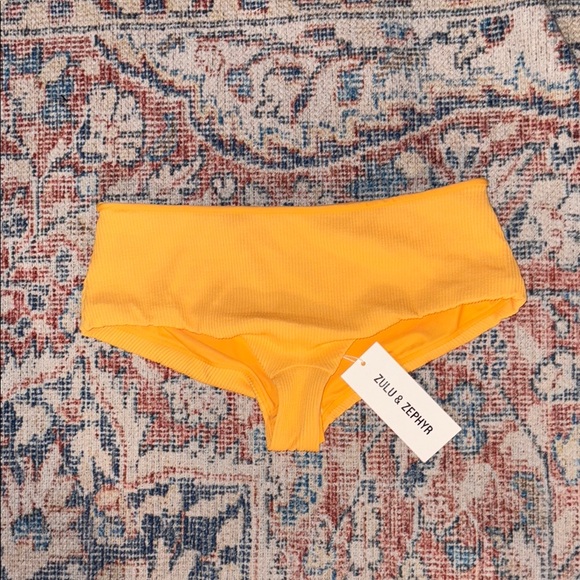 Zulu & Zephyr Mandarin Rib Hipster Brief Bikini Bottoms SZ US 6 NWT - Picture 2 of 4